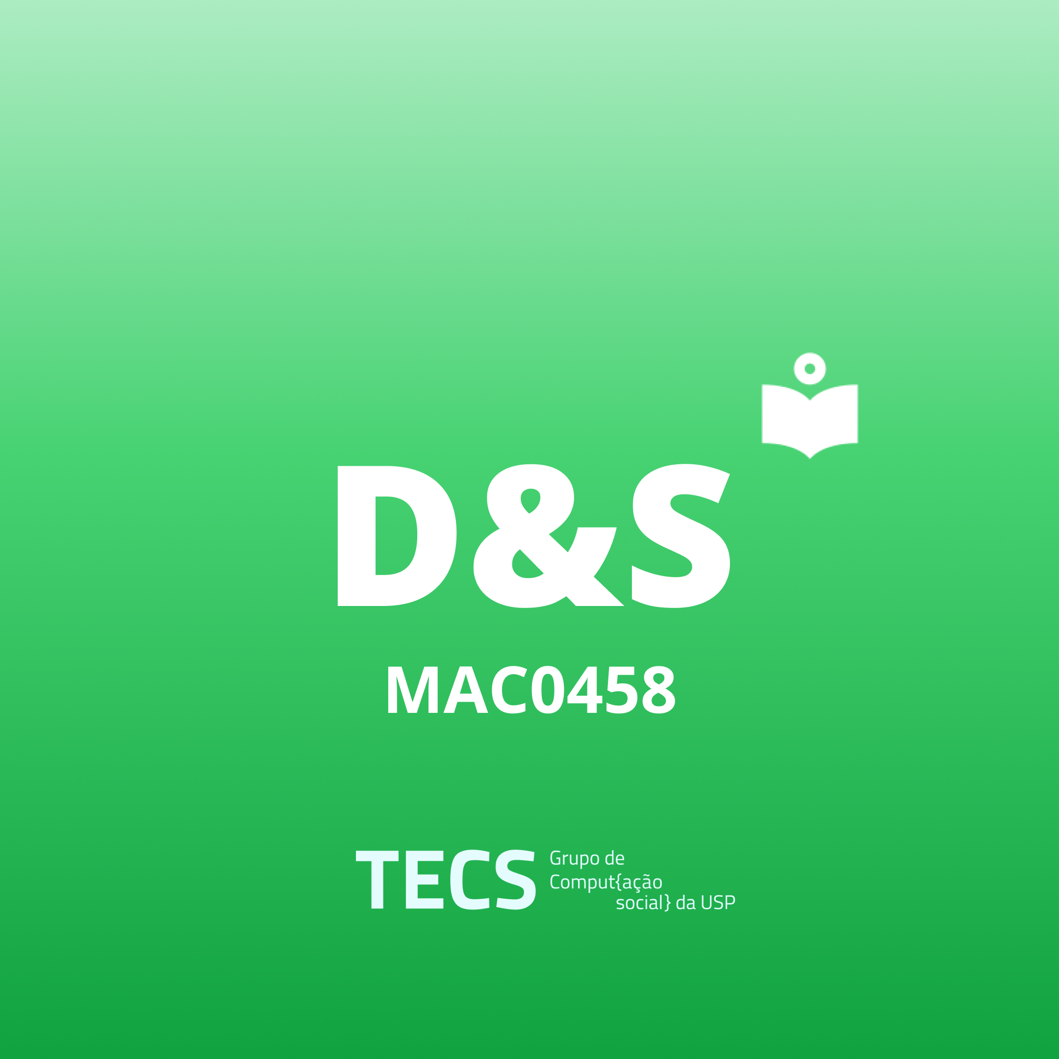 Ícone com 'D & S — MAC0458' escrito sobre um fundo claro.